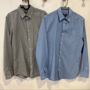 H&M Bundle Button-Up Dress Shirts Long Sleeve S